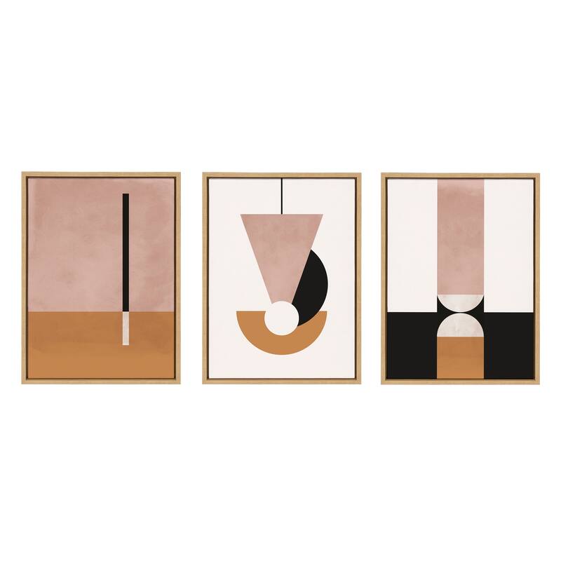 Kate and Laurel Sylvie Venice Canvas Art Set by Alexander Ginzburg - 3 Piece Set 18x24