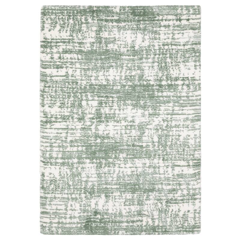 Style Haven Genoa Distressed Etchings Area Rug - Green/ Ivory - 5' 3" x 7' 6" - Rectangle
