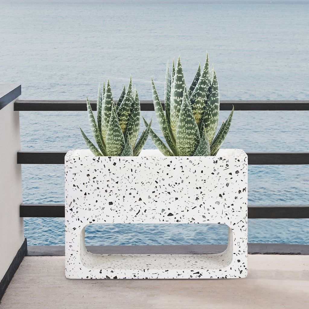 Sunstone Modern Indoor Outdoor Lightweight Concrete Planter