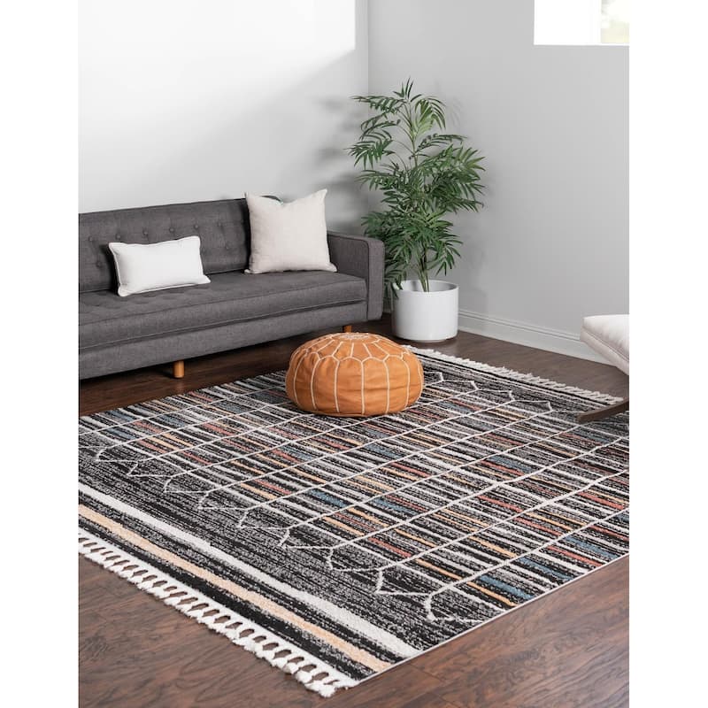Contemporary Ariella Collection Area Rug - 10' Square - Multi