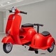 preview thumbnail 13 of 11, 6V Licensed Vespa Scooter Motorcycle with Sidecar for Kids, Dual Seats, Storage, Headlights, and Music 鈥?For Ages 3+ - Red