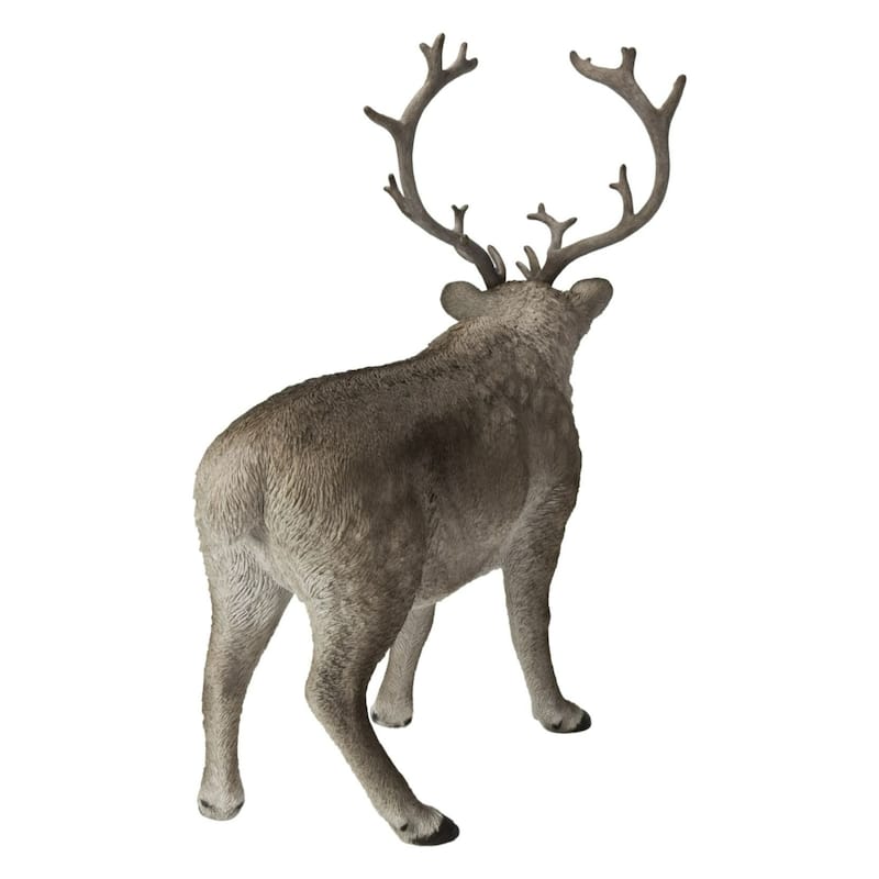 30" Standing Reindeer Outdoor Garden Statue