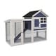 preview thumbnail 2 of 5, 48''Deluxe Wooden Blue Chicken Coop