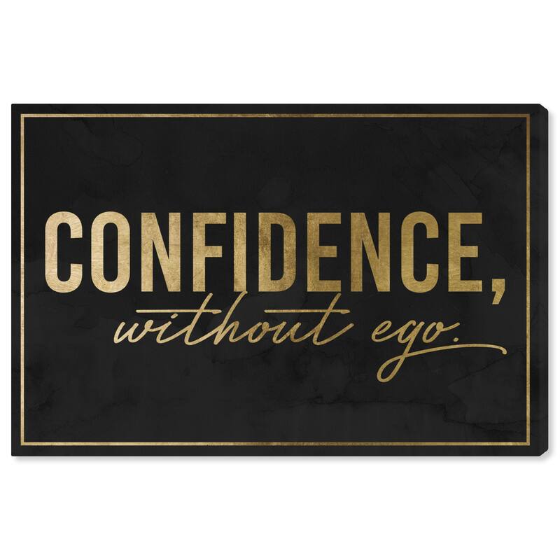 Wynwood Studio Canvas Typography and Quotes Without Ego Black Gold and Metallic Gold Modern & Contemporary Wall Art Canvas Print
