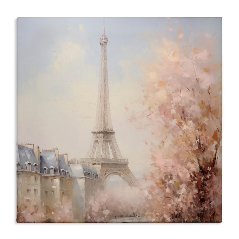 Stupell Parisian Eiffel Tower Cityscape Canvas Wall Art Design By Arlington Prints - 30 x 30