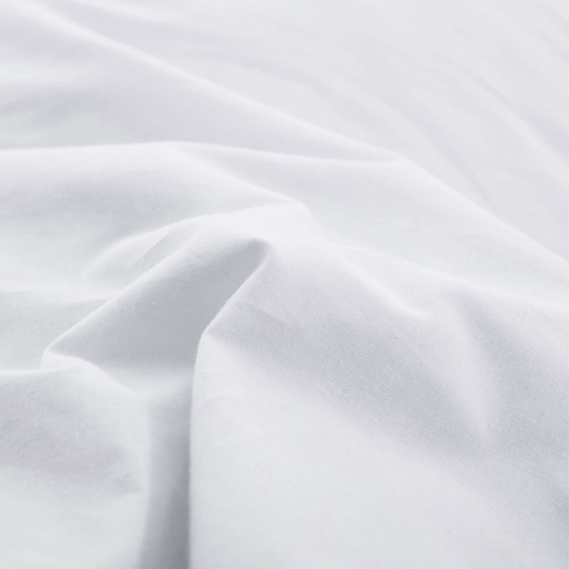 Set of 2 Goose Down Feather Oval Gusseted Bed Pillows with 100% Cotton Cover - White