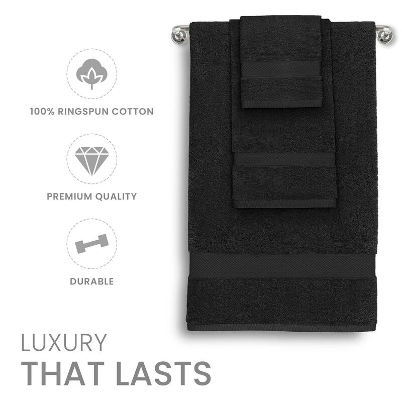 Martex Ringspun Cotton Towel Set Quick Dry Soft Absorbent Lightweight