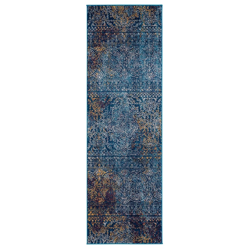 Manhattan Burke Tribal Multi-Colored Runner Rug