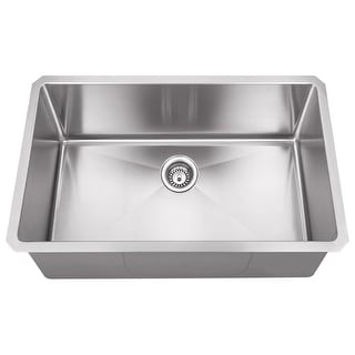 Hardware Resources 30" Undermount Single Basin Stainless Steel Kitchen