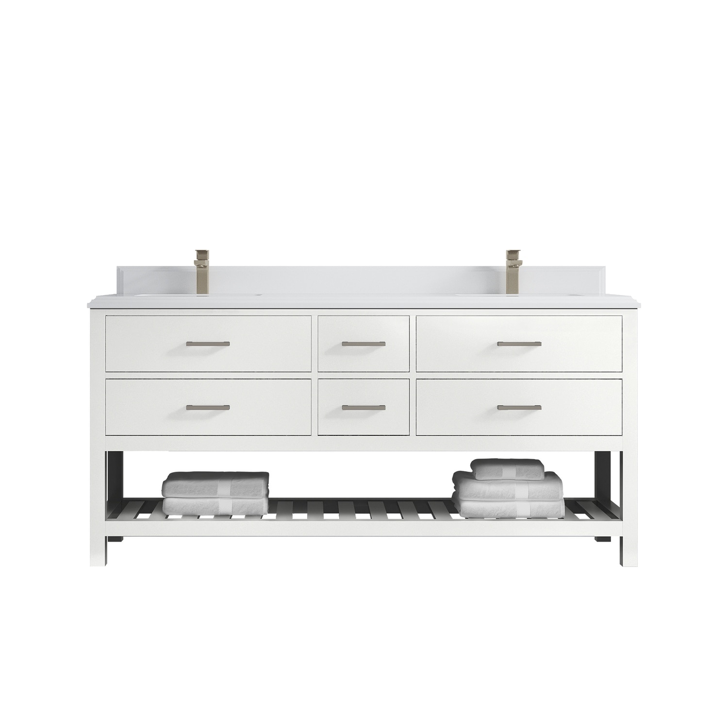 Willow Collections 72 in. W x 22 in. D Parker Double Sink Bathroom Vanity with Countertop