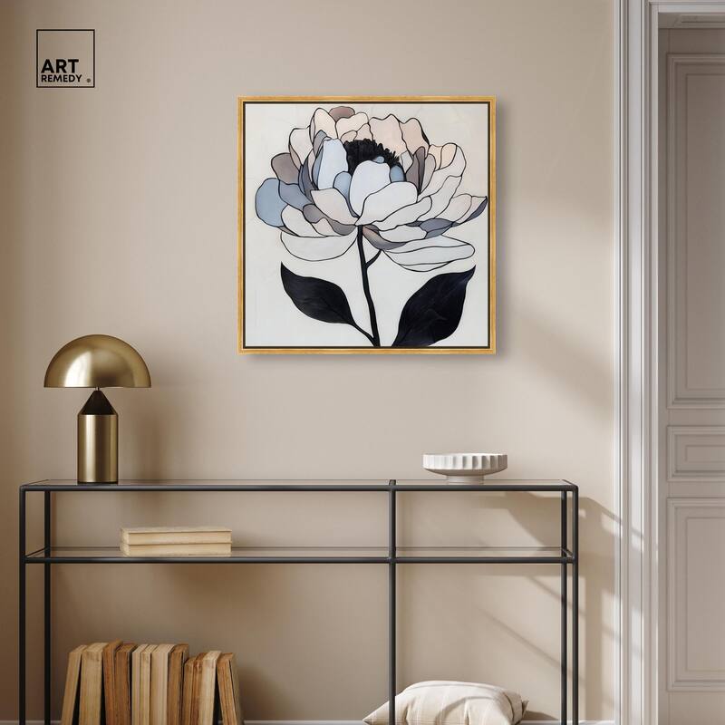 Gray Scale Flower II Canvas by Art Remedy