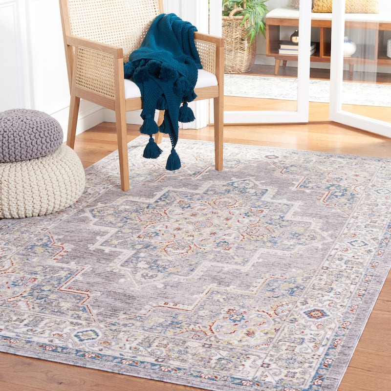 SAFAVIEH, Olympia Desdemona Abstract Rug - 9' x 12' - Dark Grey/Beige