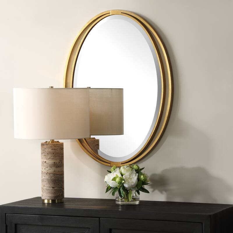 Uttermost 09992 Rhodes 24-1/4" W x 31-7/8" H Oval Framed Bathroom