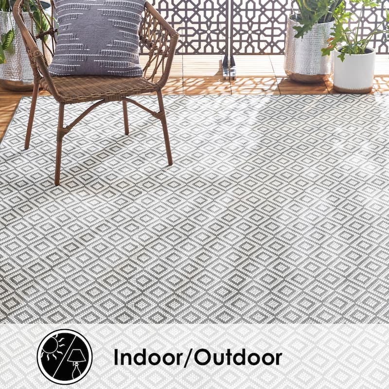 Home Dynamix Tripoli Lydia Indoor/ Outdoor Area Rug - 5'3"x7'3" - Gray/Cream