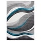 preview thumbnail 98 of 128, SAFAVIEH Hollywood Deep Mid-Century Modern Abstract Rug 4' x 6' - Grey/Turquoise