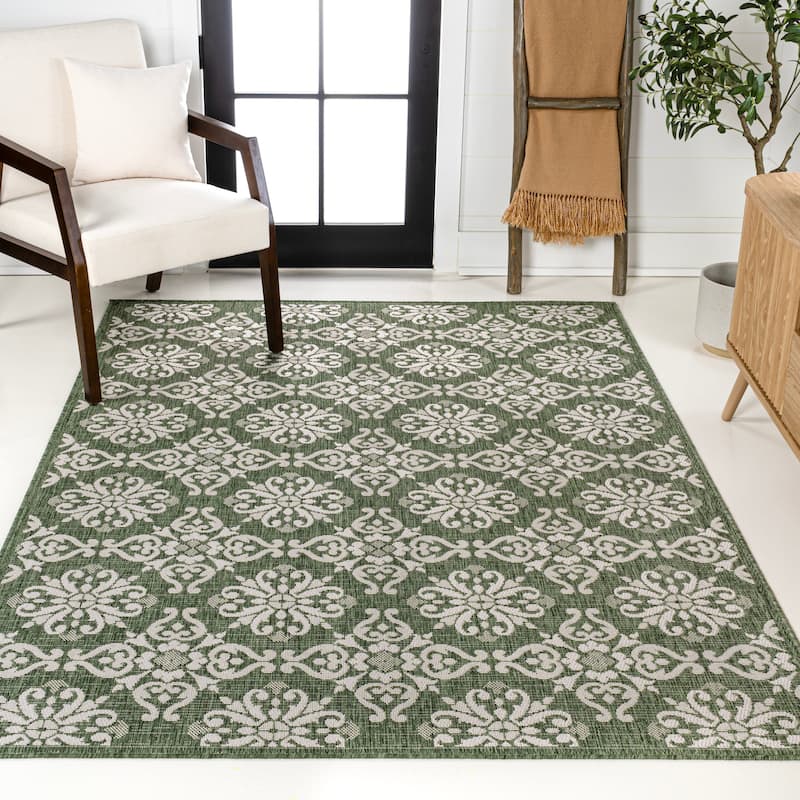 JONATHAN Y Maribel Traditional Mediterranean Tile Design Indoor/Outdoor Area Rug