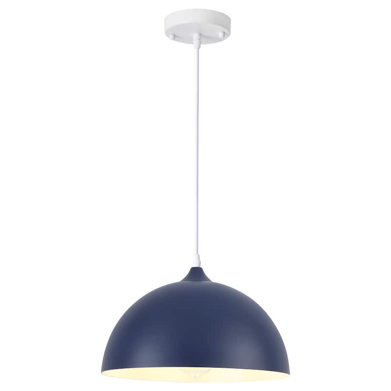1-Light 11.81"W Metal Dome Pendant Ceiling Lights for Kitchen Island