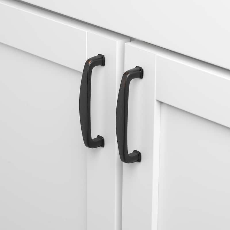 GlideRite 3.75-inch CC Oil-rubbed Bronze Deco Cabinet Pulls (Pack of 10)