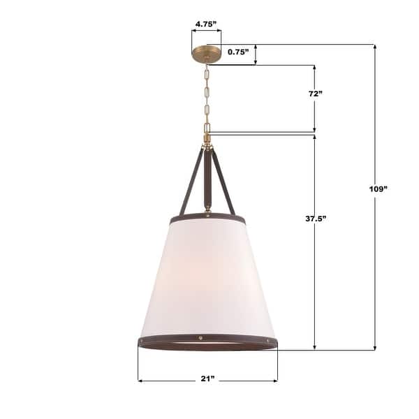 Crystorama Lighting Group CAL-2406 Callahan 6 Light 21" Wide Pendant