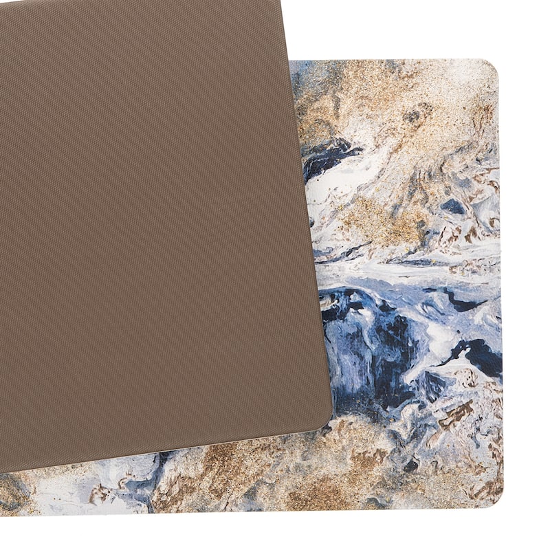 Contemporary Abstract Cushioned Anti Fatigue Standing Kitchen Mat