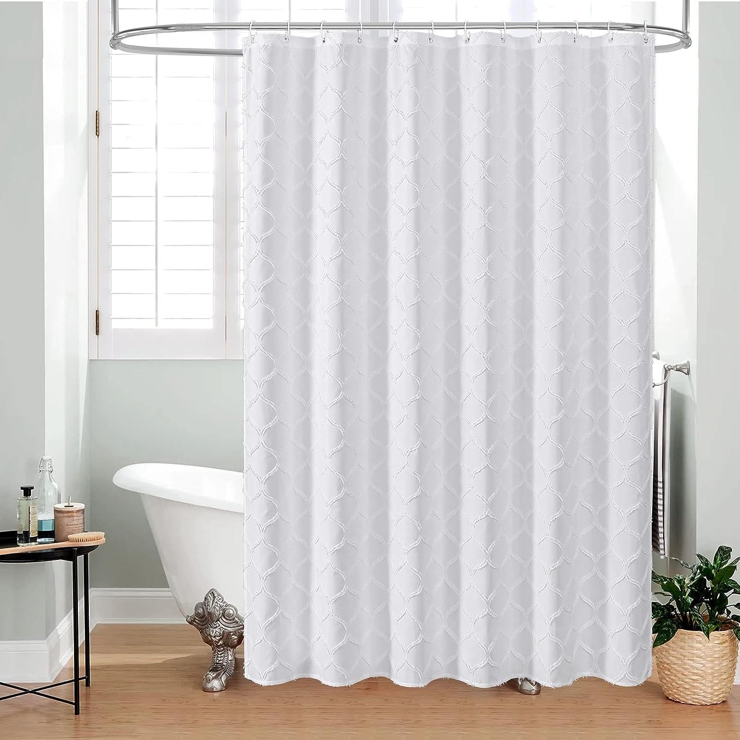 Luxury fabric shower deals curtains