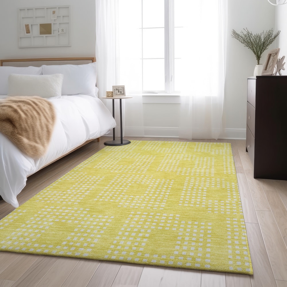 Premium Washable Super Soft Modern Houndstooth Mayfield Rug