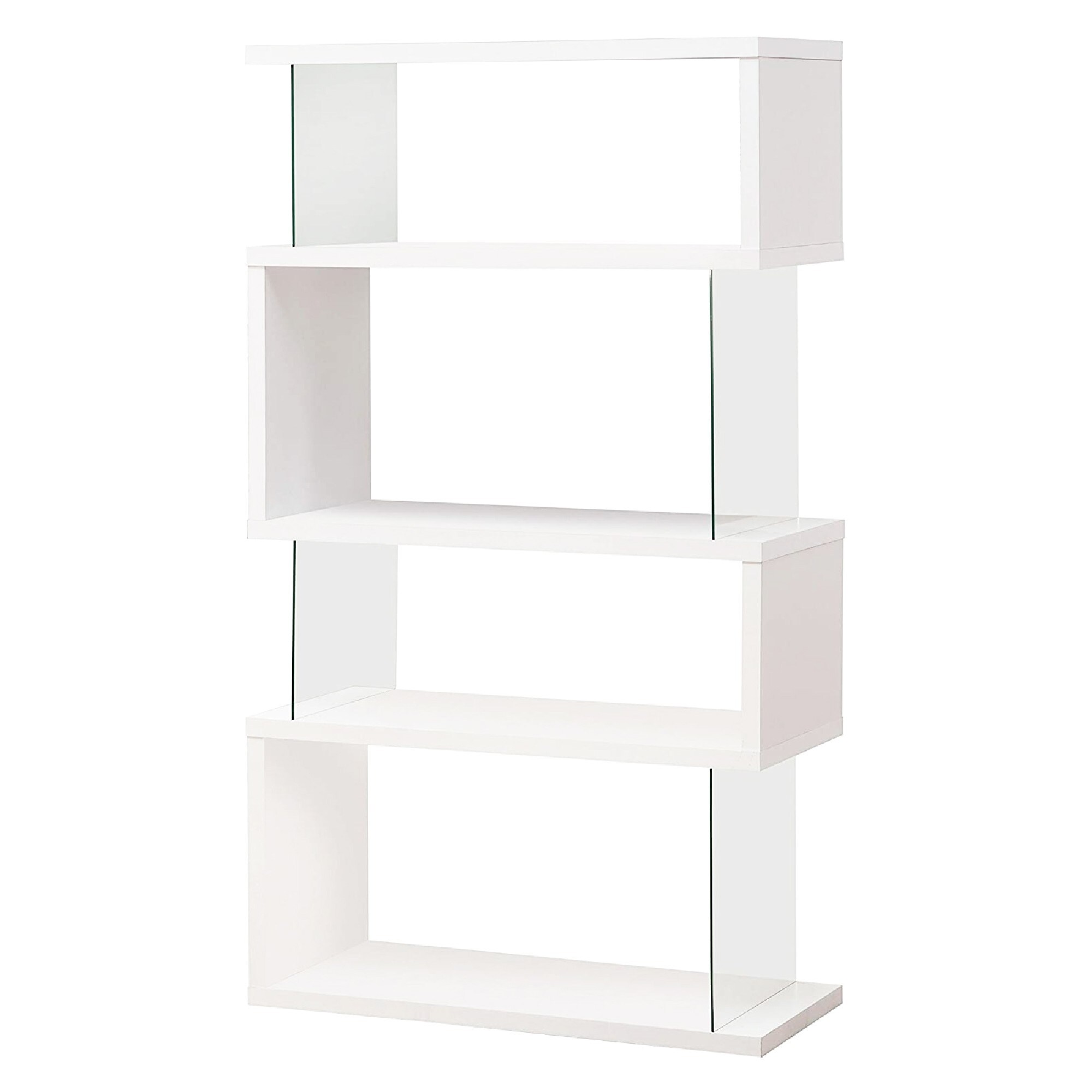 White gloss deals corner bookcase