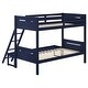 preview thumbnail 8 of 41, Modern Style Twin/Full Bunk Bed with Built-In Ladder