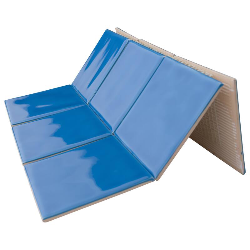 Merola Tile Twist Square Blue Sky 11-3/4" x 11-3/4" Ceramic Wall Tile