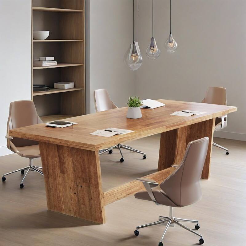 Executive Desk with MDF Construction Spacious Workstation for Home Office and Study