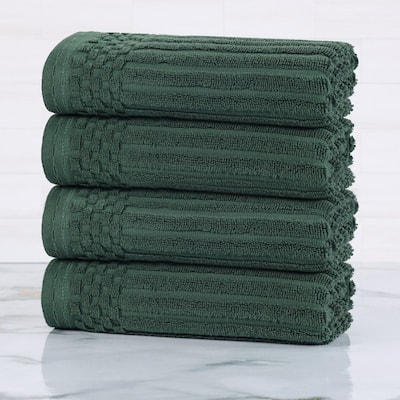 Superior Soho Ribbed Cotton Hand Towel Set of 4