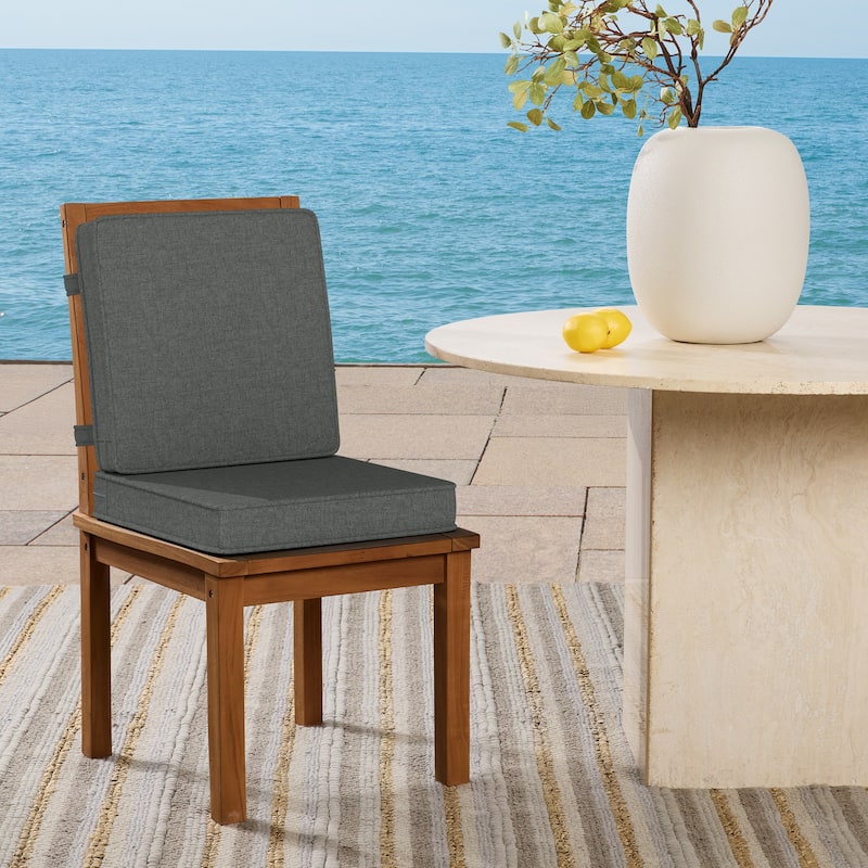 ARDEN Foam Outdoor Double Welted Dining Chair Cushion, 20 x 20