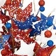 preview thumbnail 7 of 7, Stars and Stripes Glittered Patriotic Artificial Twig Wreath - 24"