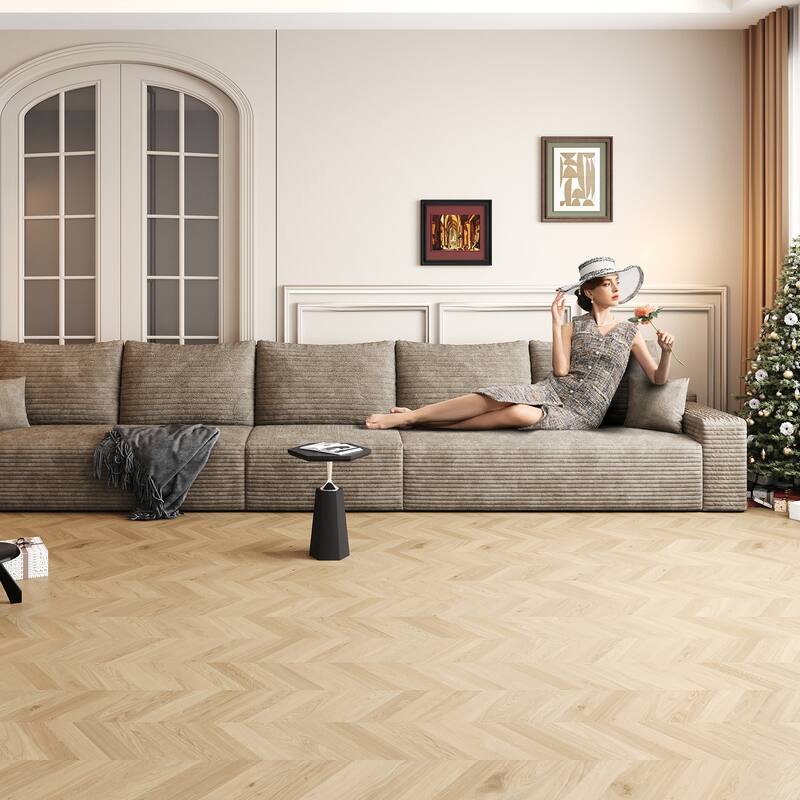 Sofa 168-in Casual Camel 5 -seater Sectional - 8' x 10'