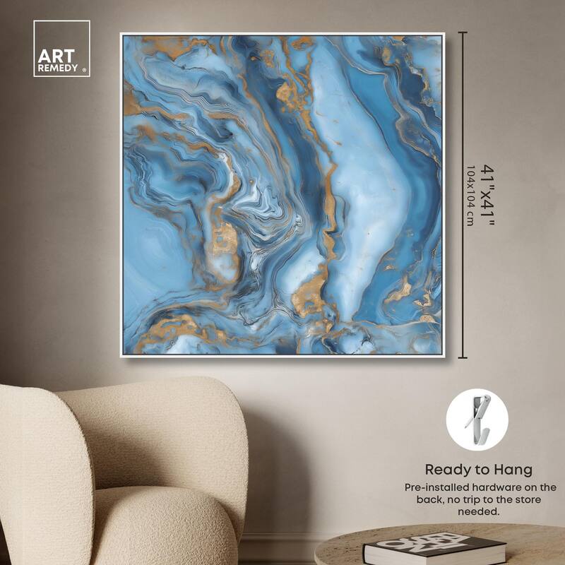 River Gold Canvas by Art Remedy