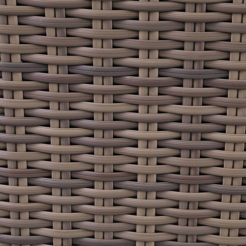 4-Piece Manhattan Rustic Wicker Seating Set with Tempered Glass
