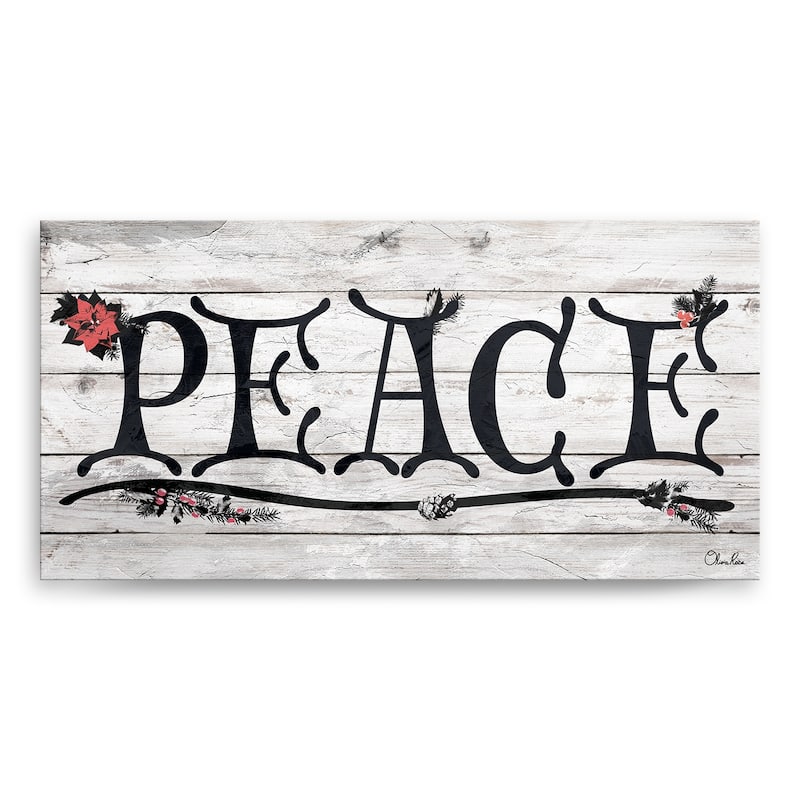 Ready2HangArt 'Peace' Holiday Canvas Wall Art by Olivia Rose