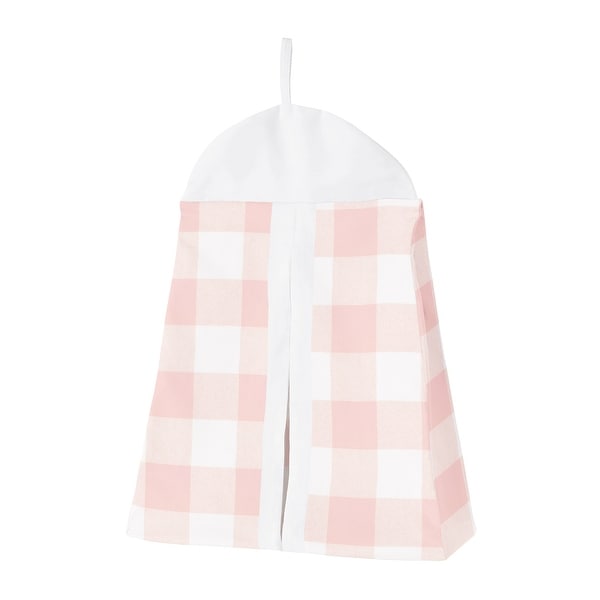 pink buffalo check crib bedding
