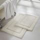Modern Threads Solid-loop Differently Sized Bathmats (Set of 2) - White