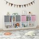 preview thumbnail 1 of 13, Kids Bookcase with Collapsible Fabric Drawers, Toy Storage Cabinet