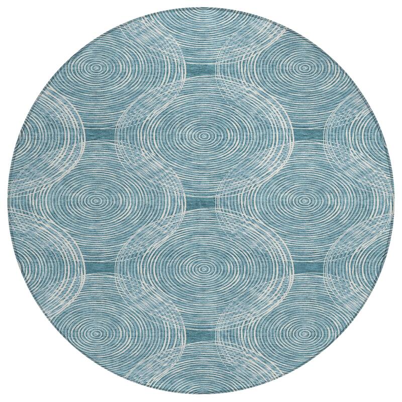 Machine Washable Indoor/ Outdoor Modern Pune Chantille Rug