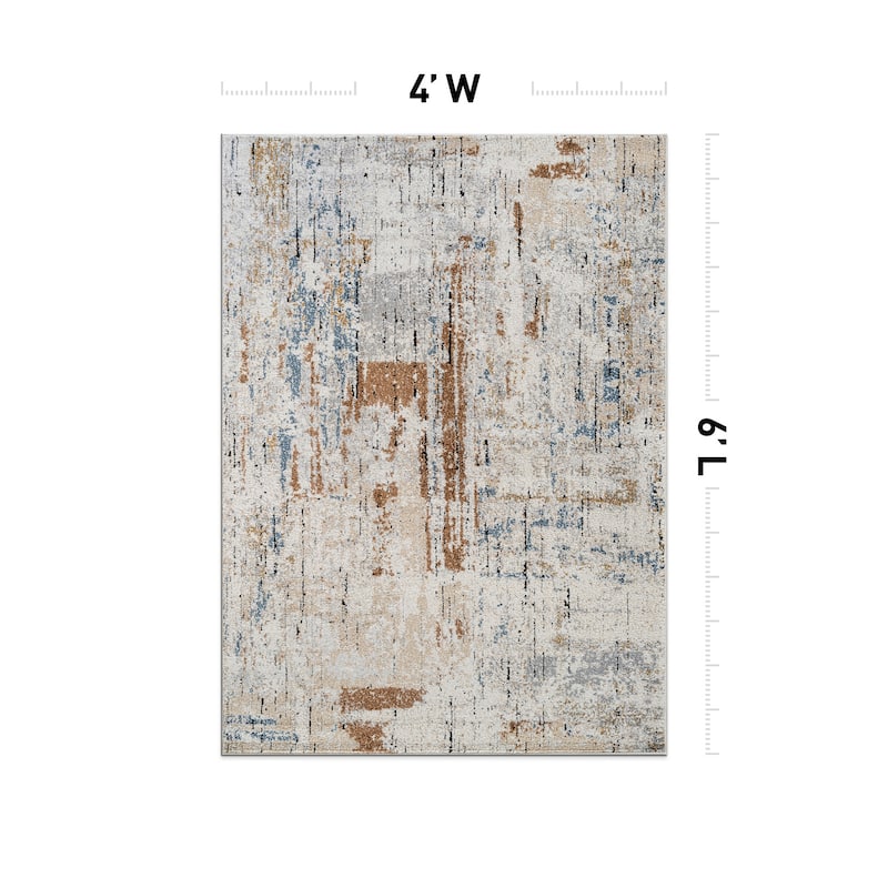 Multi-Tonal Rug for Living Room, Entryway, or Family Spaces - Easy to Clean and Comfortable Underfoot