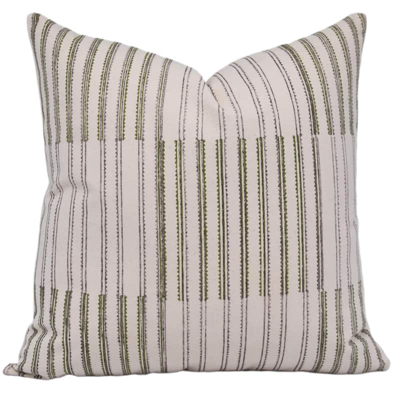 Cotton Outdoor Sofa Block print pillow Cover - Pahadi - Pillow Covers - 22" x 22"