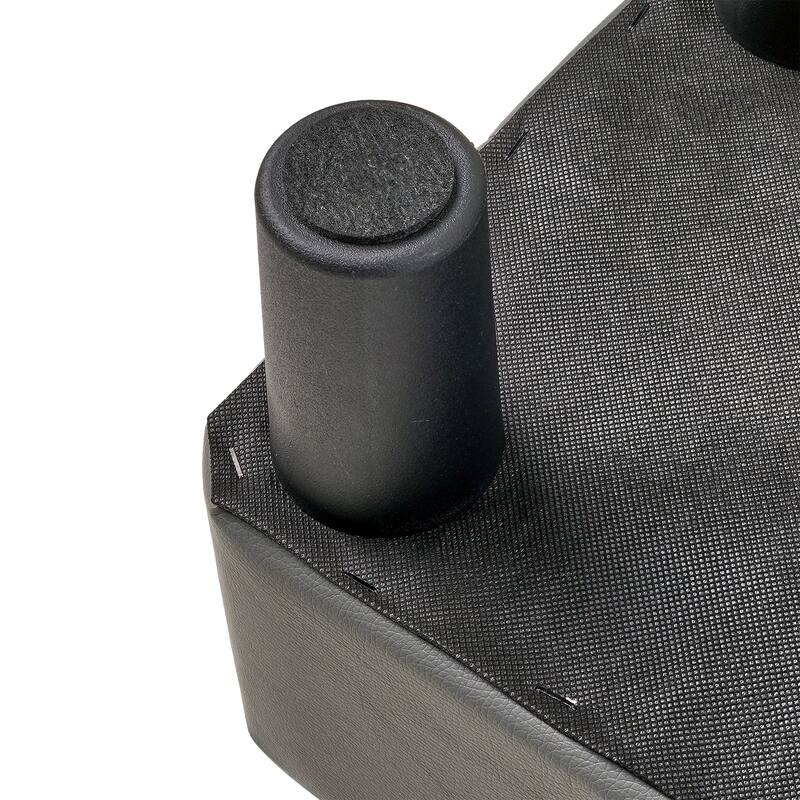 Javlergo Small Footstool Ottoman, PU Leather Footrest with Legs, Rectangle Padded Seat