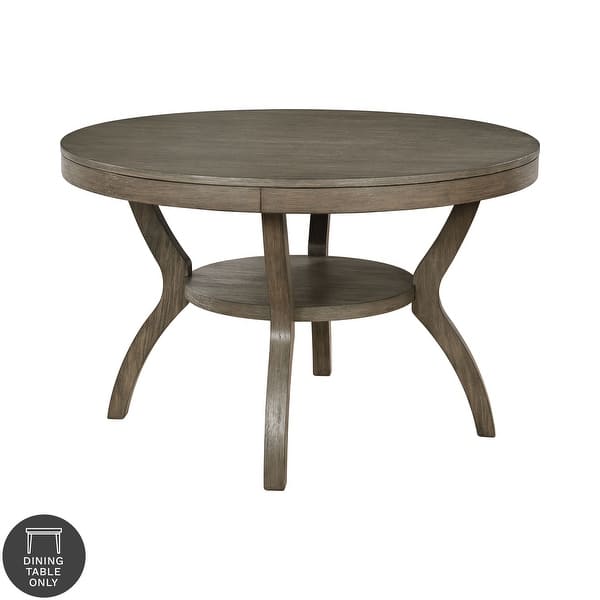 slide 3 of 6, Furniture of America Yuma Rustic 48-inch Grey Round Dining Table Grey