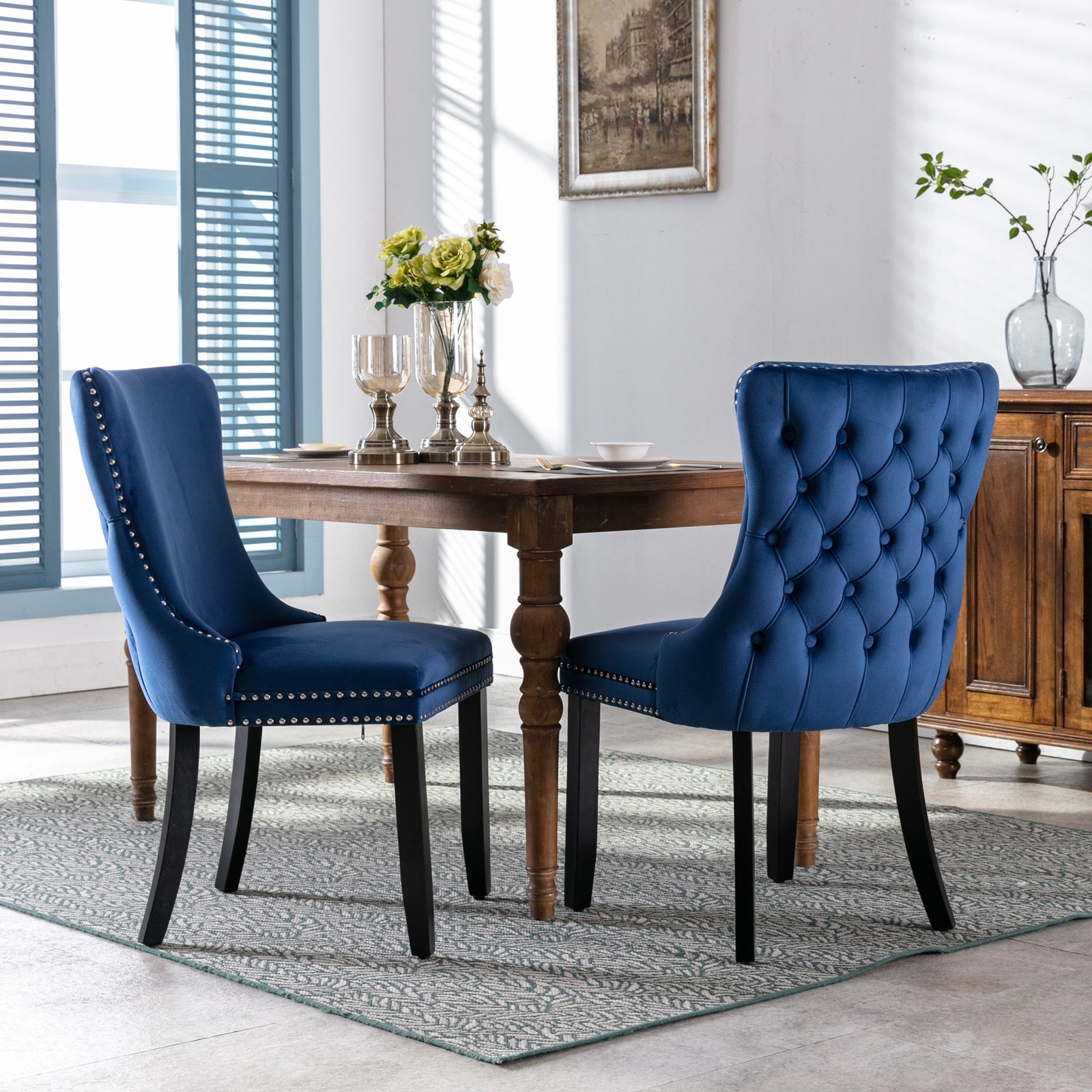 High wingback dining chair deals