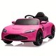 preview thumbnail 1 of 3, 12V Ride On Sports Car, Battery Powered Car, with Horn, Soft Start, LED Light, Music, USB, Electric Car (Pink) Pink