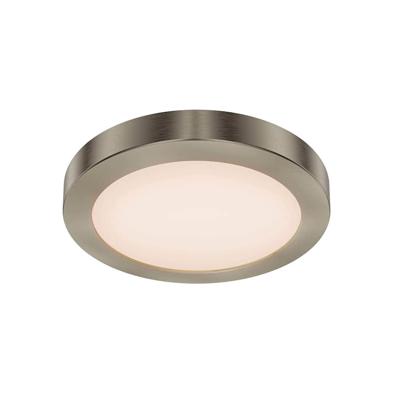 Radiance 9 Inch Round 5CCT Metal Flush Mount - 9 Inch - Satin Nickel