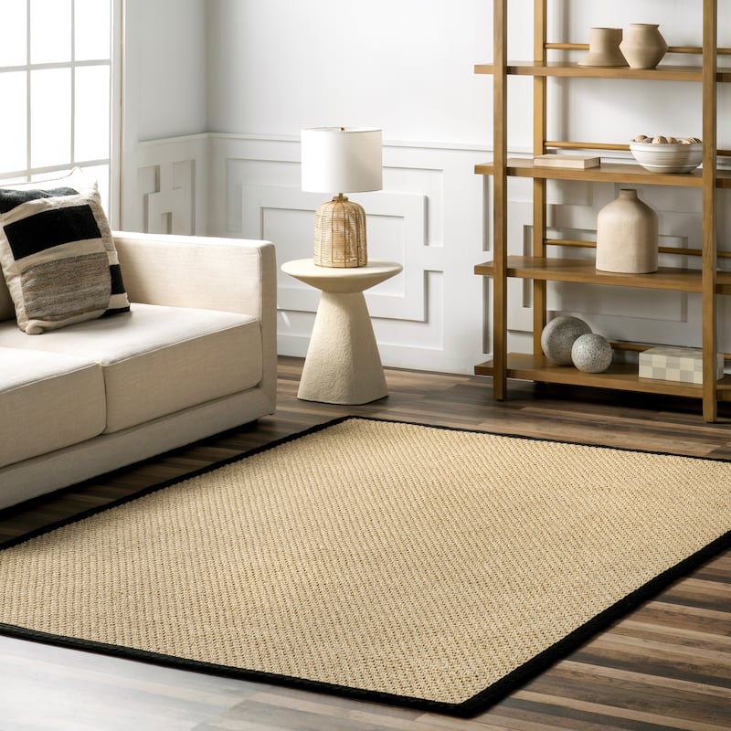 Nuloom Meena Faux Seagrass Bordered Indoor/Outdoor Area Rug