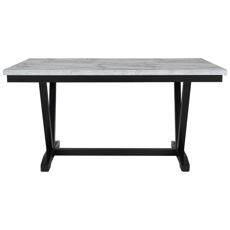 Modern Style 6 PCS Dining Table Set for 6 with Marbled Veneers